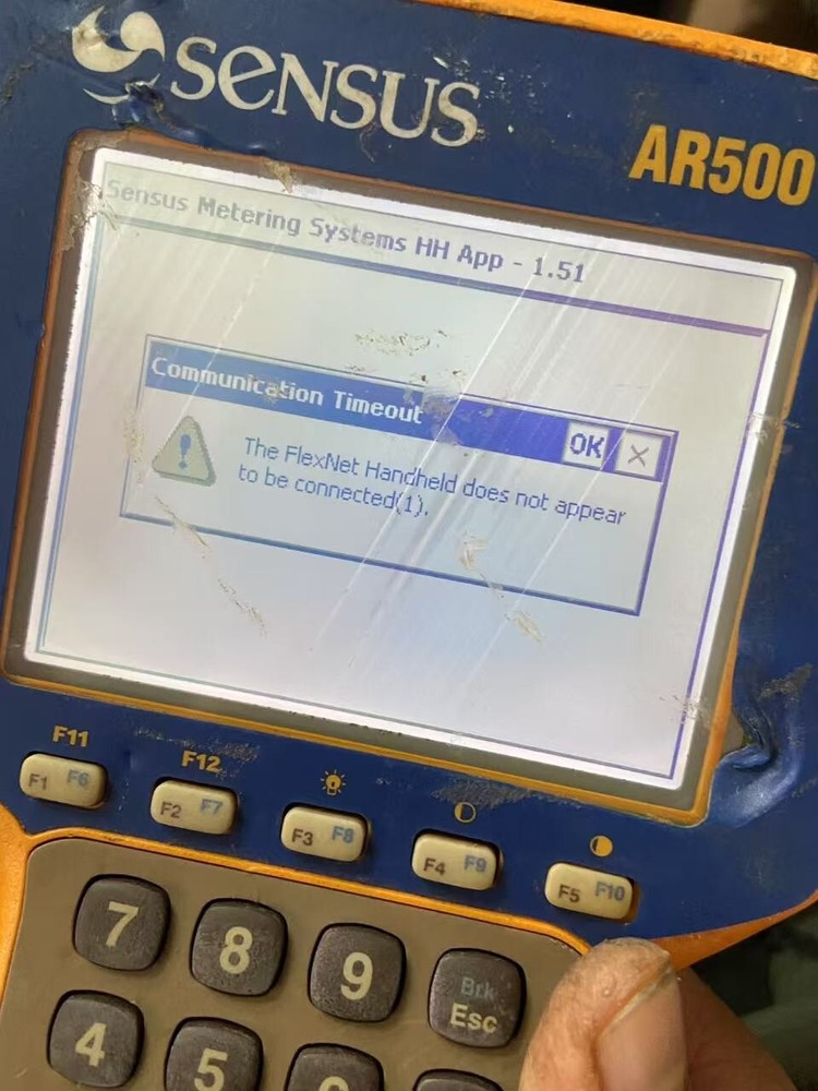 Screen Aging Sensus Meetering Systems AR5001 Field Data Collector