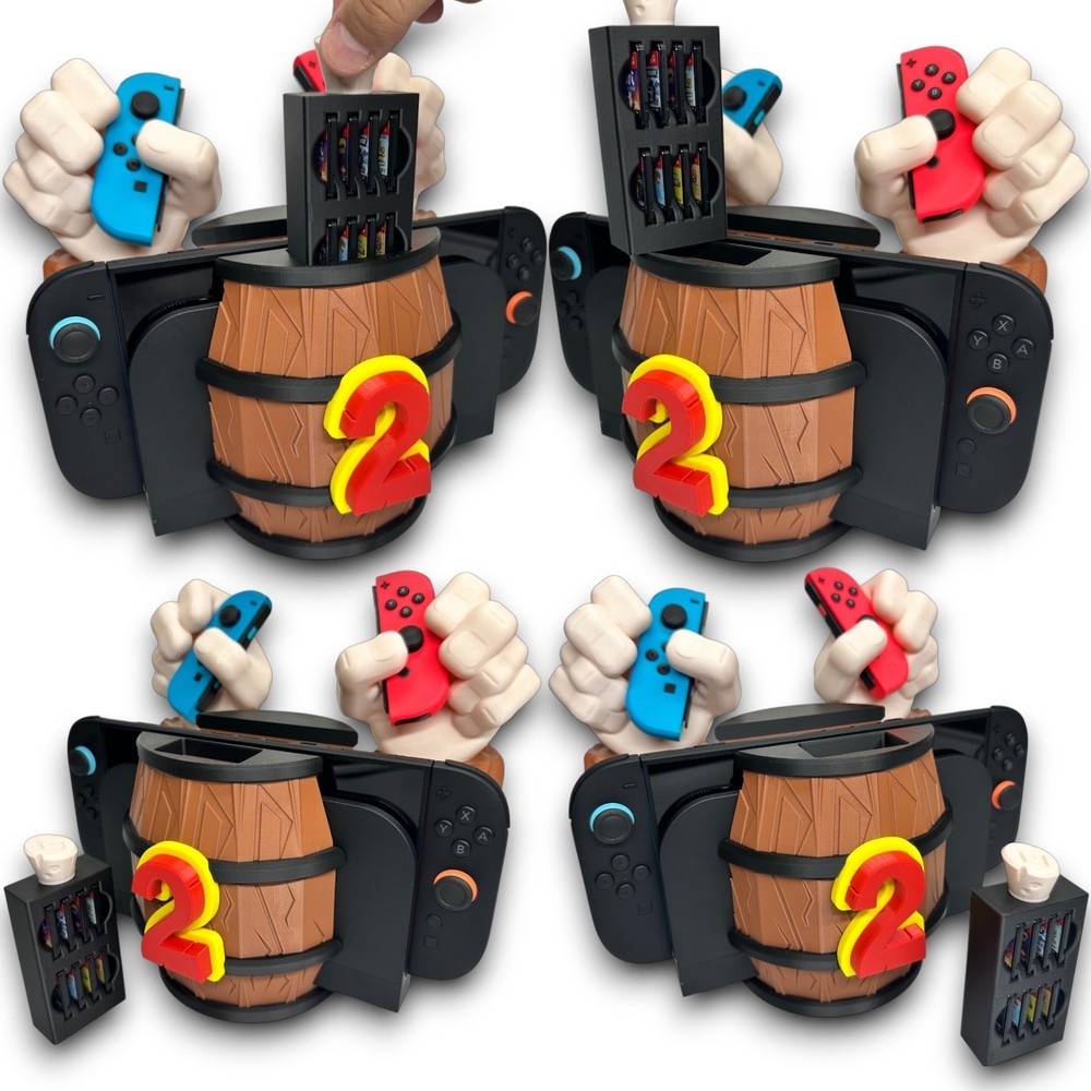 Barrel Grip Stand for Nintendo Switch 1 & 2 – Console Stand Docking Stations