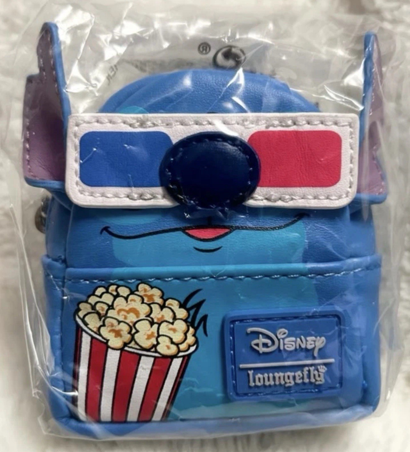 Loungefly Disney Stitch Popcorn Micro Mini Backpack Bag Clip
