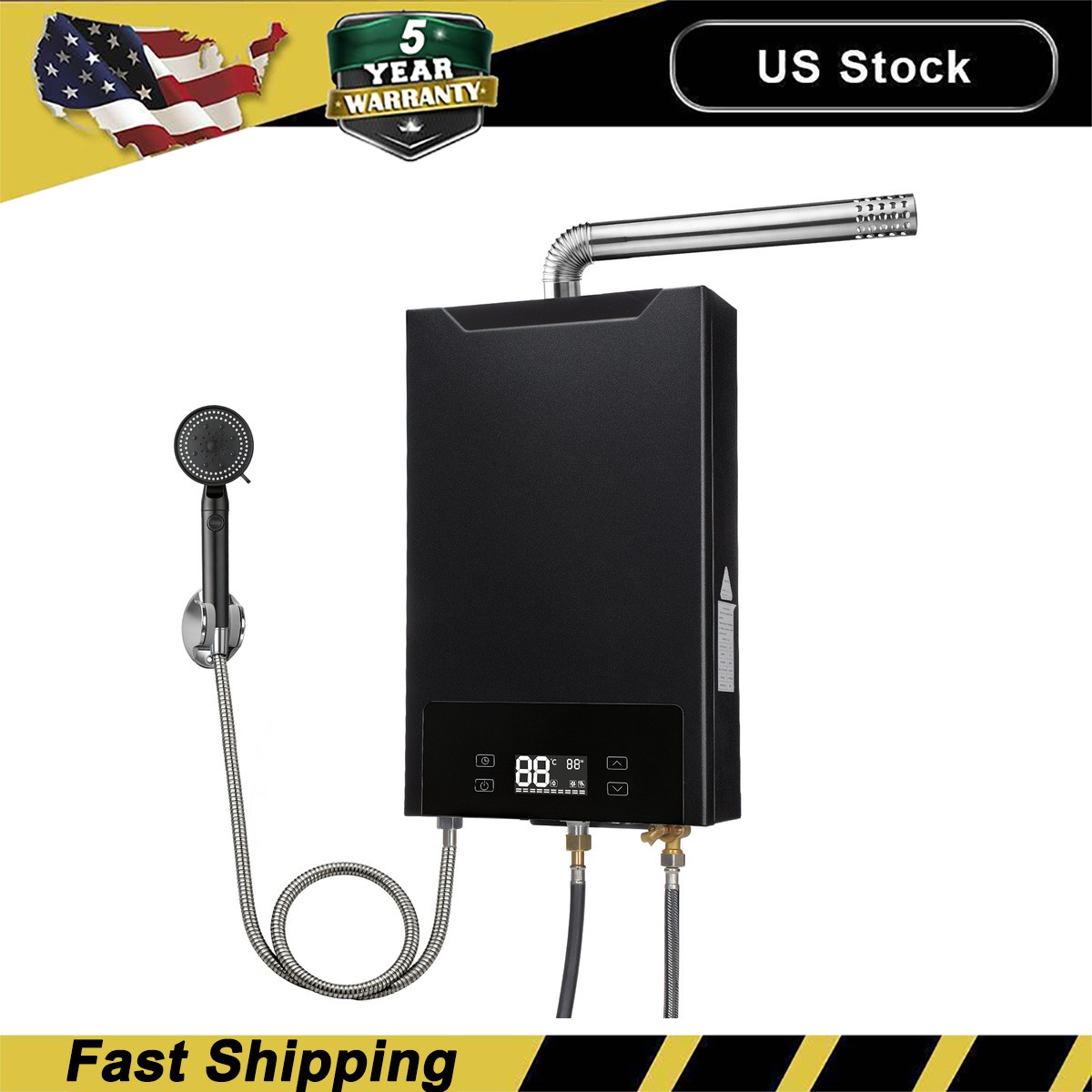 130,000 BTU Propane Gas Tankless Water Heater 4.3 GPM Instant Hot Water Heater