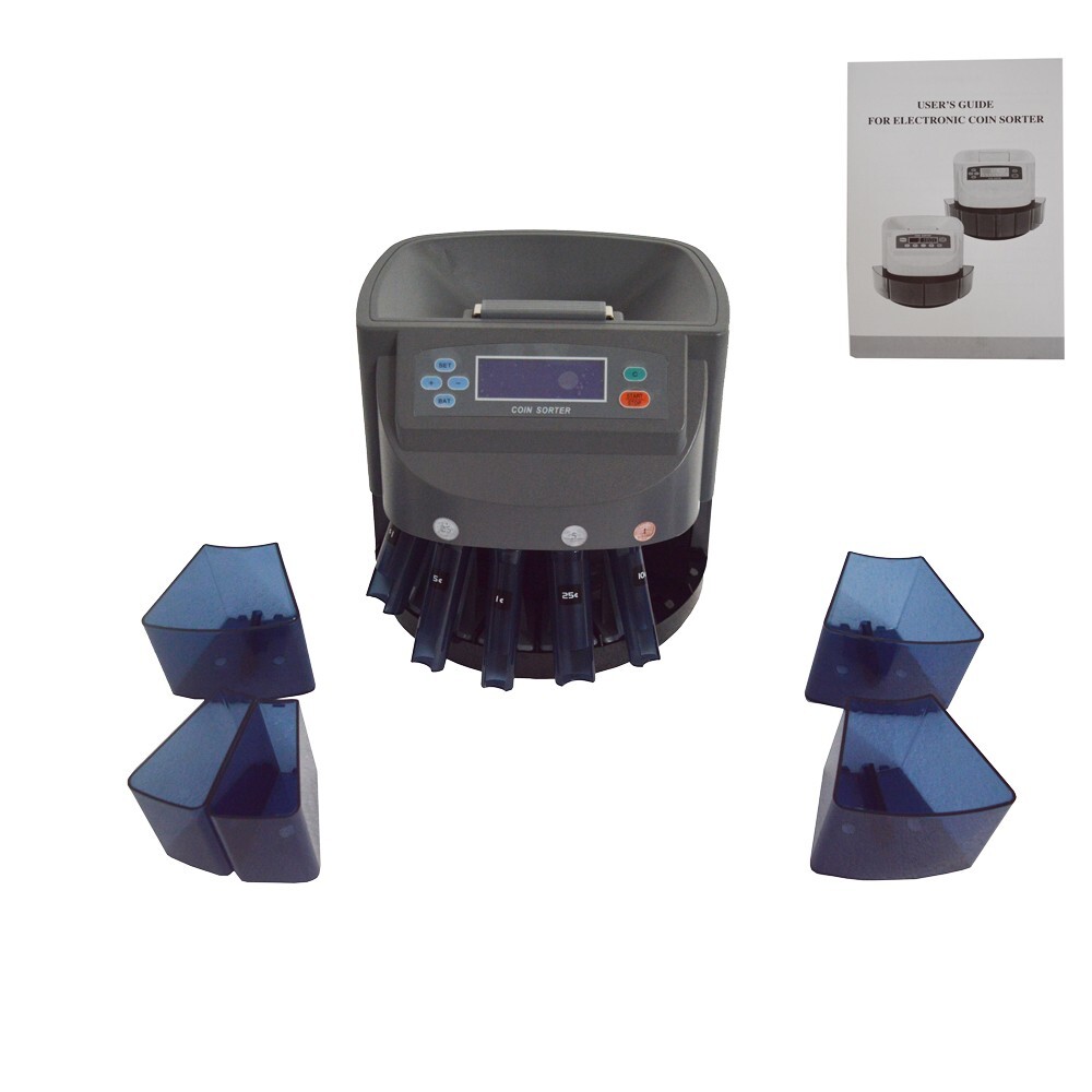 Coin Counter Automatic Electronic Counting Commercial Sorter Machine 110V