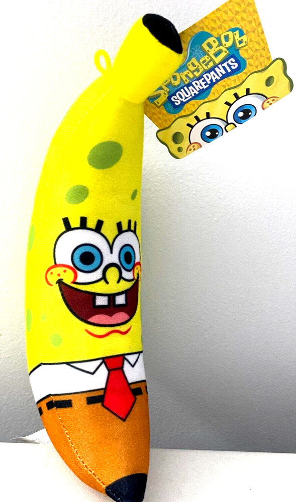 Spongebob Squarepants BANANA Plush Toy 9 inch NWT.