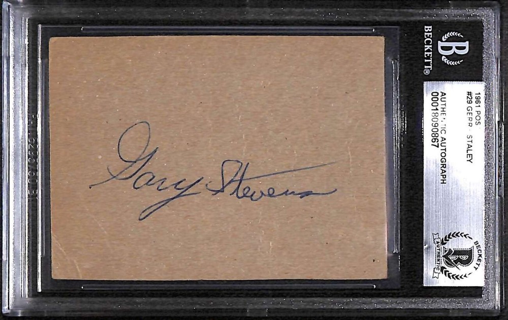 1961 Post 29 Gerry Staley Box BGS Auto Autographed BAS Authentic C99547