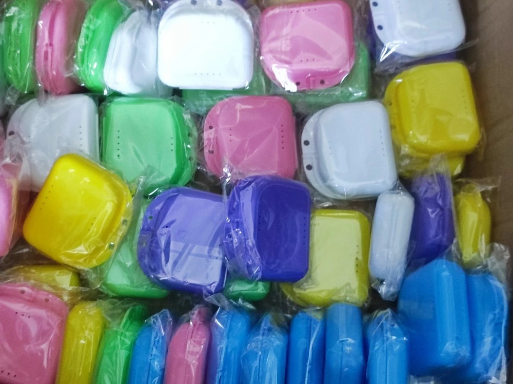 10Pcs Dental Retainer Denture Storage Case Box Mouthguard Container Assorted