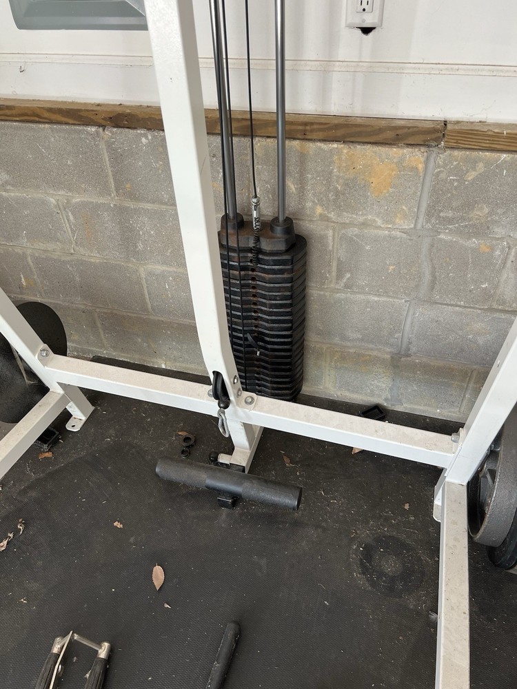 Parabody Smith Machine with attached Cable Machine + 4 Cable handle attachments