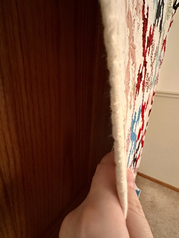 Handmade Patchwork Cotton Drunkards Path Quilt