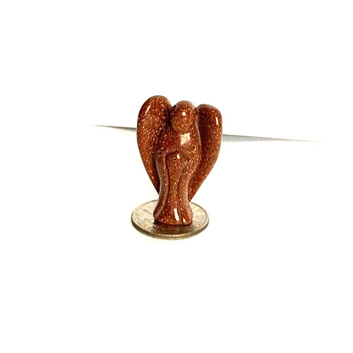 Gold Stone Sparkly Reddish Brown Angle Mini 1.5"