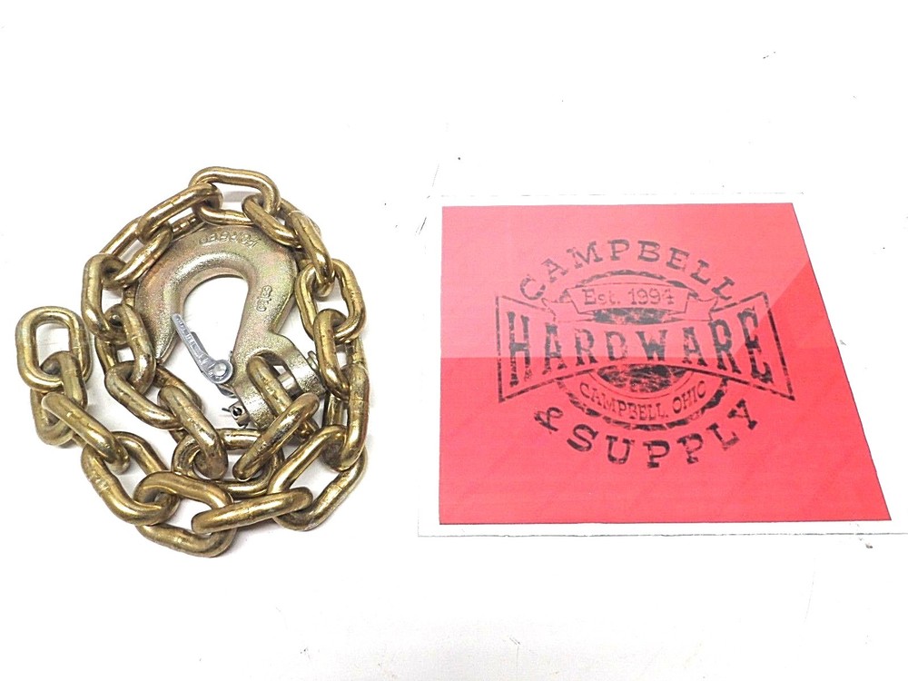 Chain Auto Body Frame Machine Pull 3/8" x 2' Grade 70 W 3/8" Clevis Slip Hook