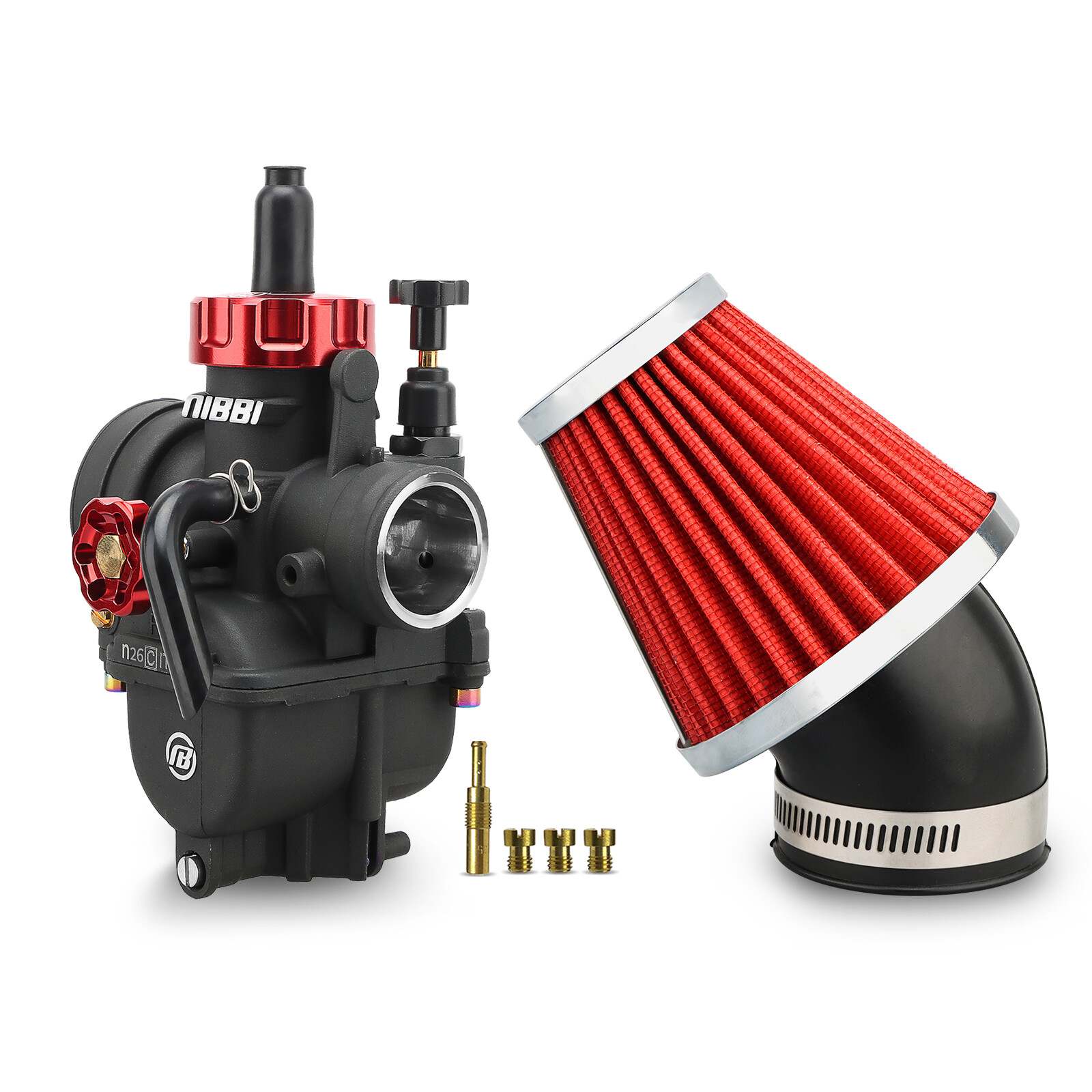 NIBBI Racing PE26mm Carburetor w/ Filter For 150-200cc ATV Scooter Pit Dirt Bike