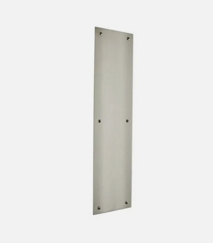 Baldwin 2123 Solid Brass Square Edge Push Plate 3.5" x 15" Polished Chrome Finis