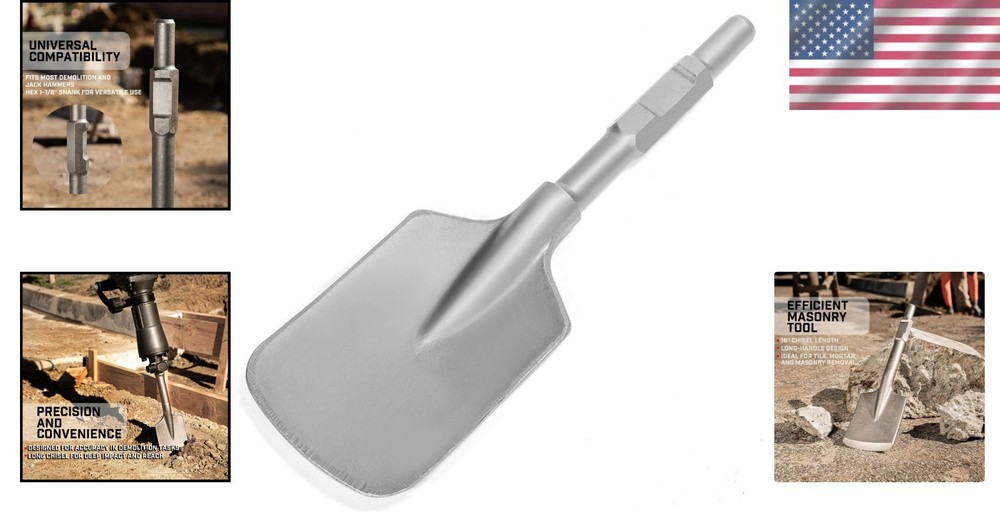 Durable Alloy Steel Hex Shank Asphalt Chisel Bit 1-1/8” for Maximum Efficiency