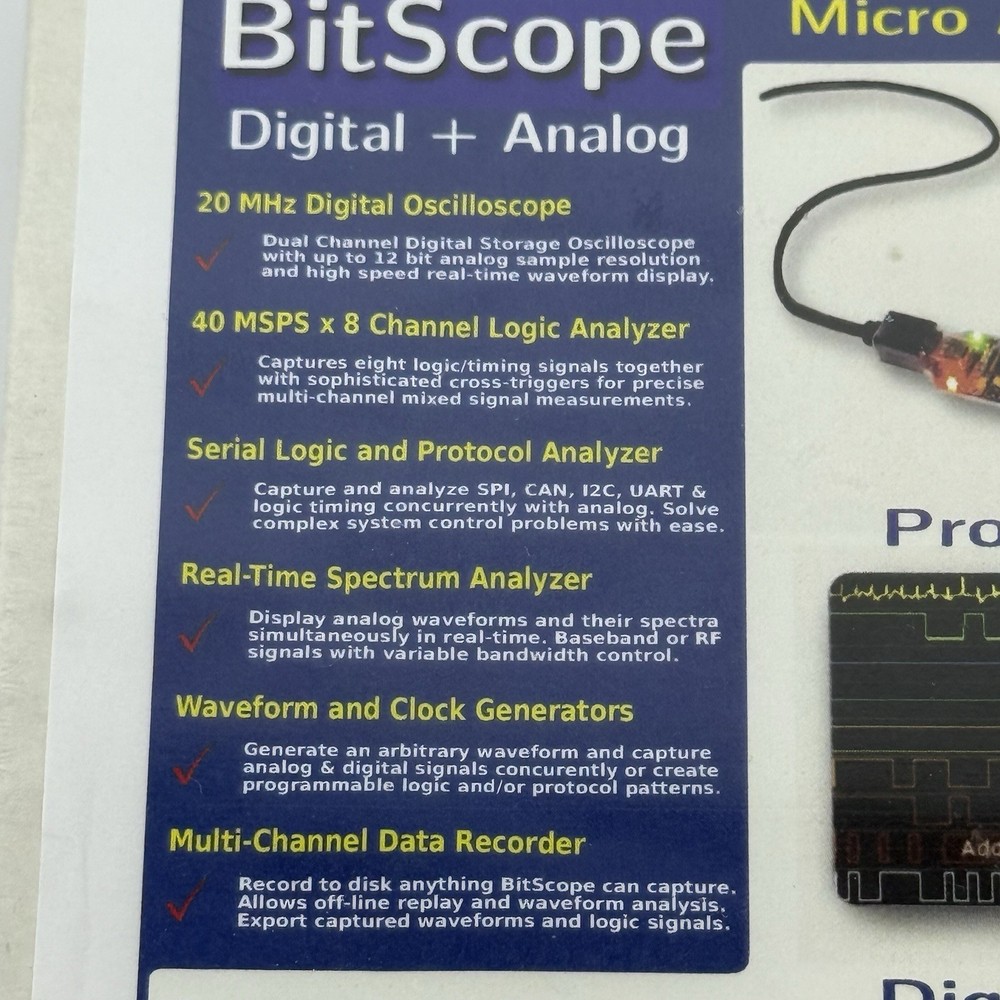 BitScope Micro Oscilloscope & Analyzer BS05 Brand New Sealed
