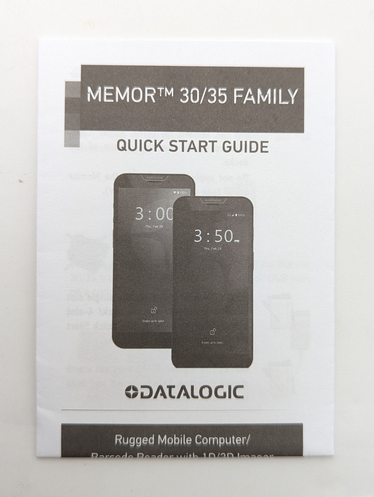 Datalogic Memor 30X Long Range Mobile Computer (944850004) Black