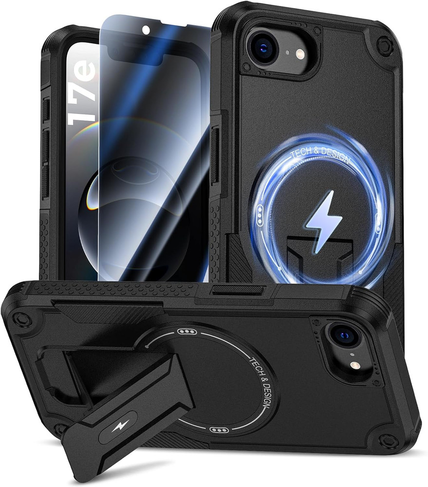 for Iphone 17E/16E Case with Privacy Tempered Glass Screen Protector, Compatible