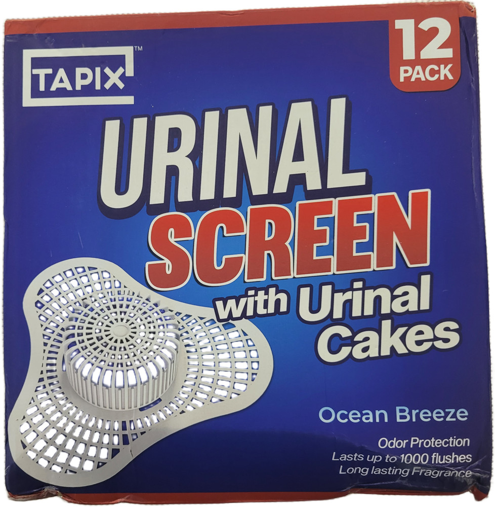 High-Quality Ocean Scent Urinal Screens - 12 Pack Anti-Splash Deodorizer Tablets