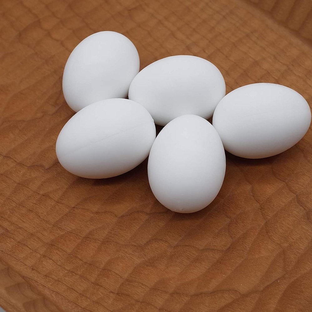 5 Pcs Solid Parrot Plastic Eggs Hatching Eggs Mini Macaw Cockatoo African Grey