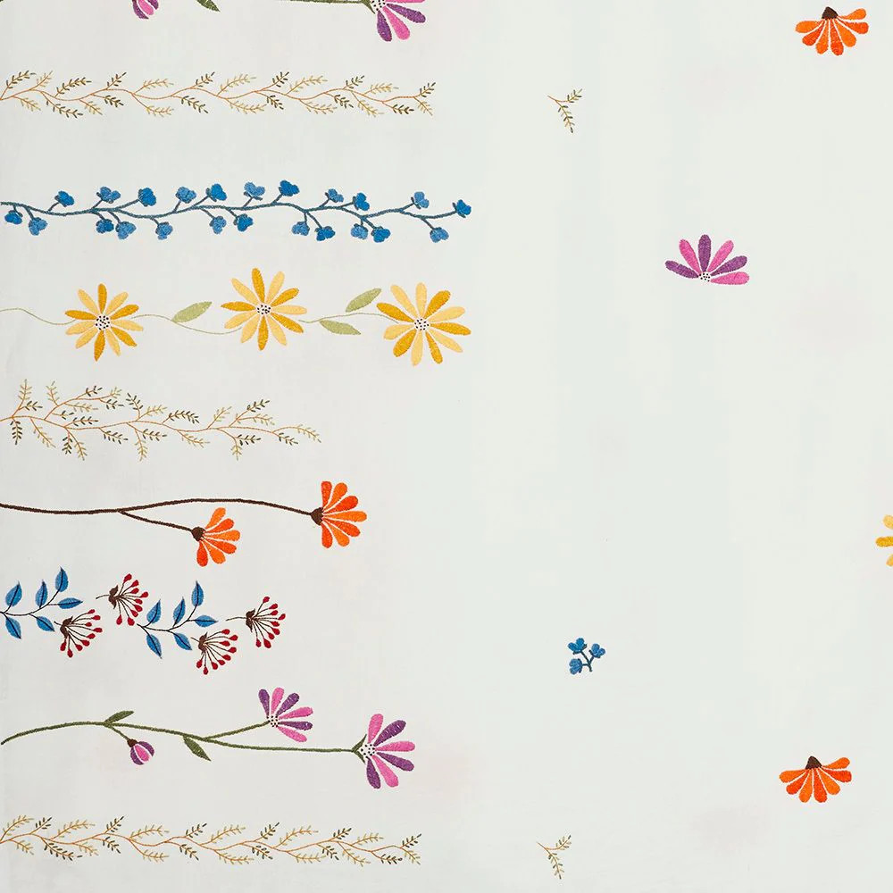 Spring Floral Embroidery Tablecloth