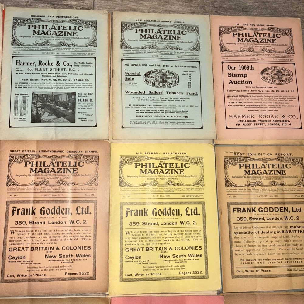 the philatelic magazine lot of over 30 issues