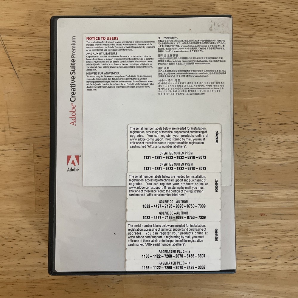 Official Adobe Creative Suite Premium For Mac Complete w/ Serial Number