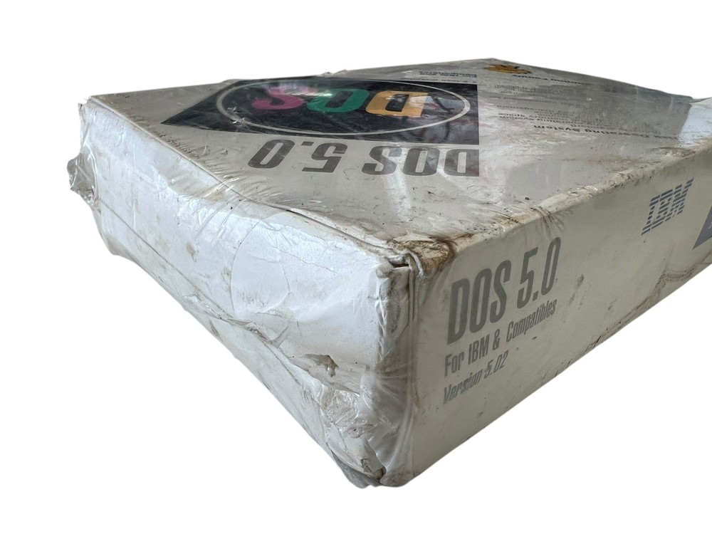 Microsoft MS-DOS 5.0 Sealed Damaged Box READ