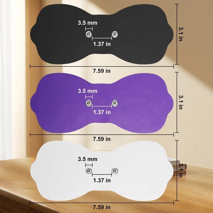 Tens Unit Wireless Electrode Pads, Replacement Pads with Black