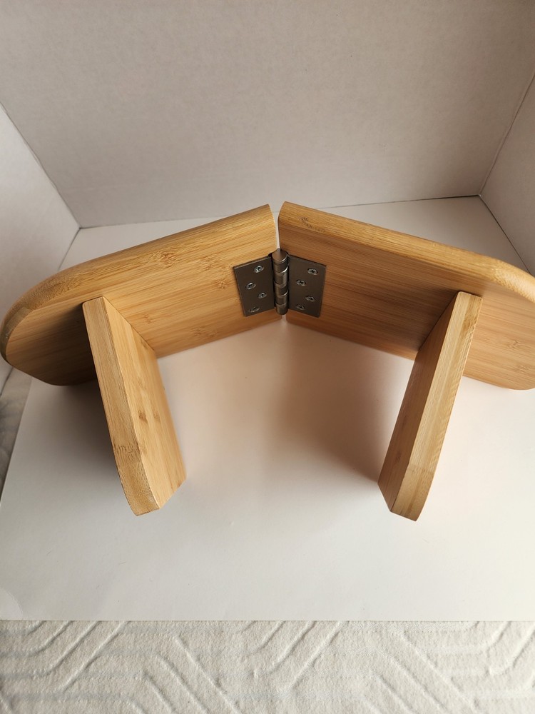 Foldable Bamboo meditation stool for proper spinal alignment foldable