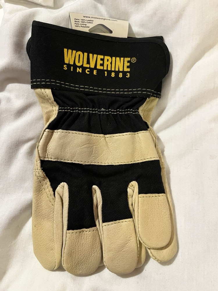 Wolverine Work Gloves Size Medium Construction Carpentry Leather Palm Patch NEW