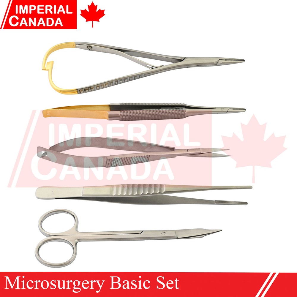 Microsurgery Basic Set Castroviejo Needle Holder Forceps Surgical Dental DS-2147