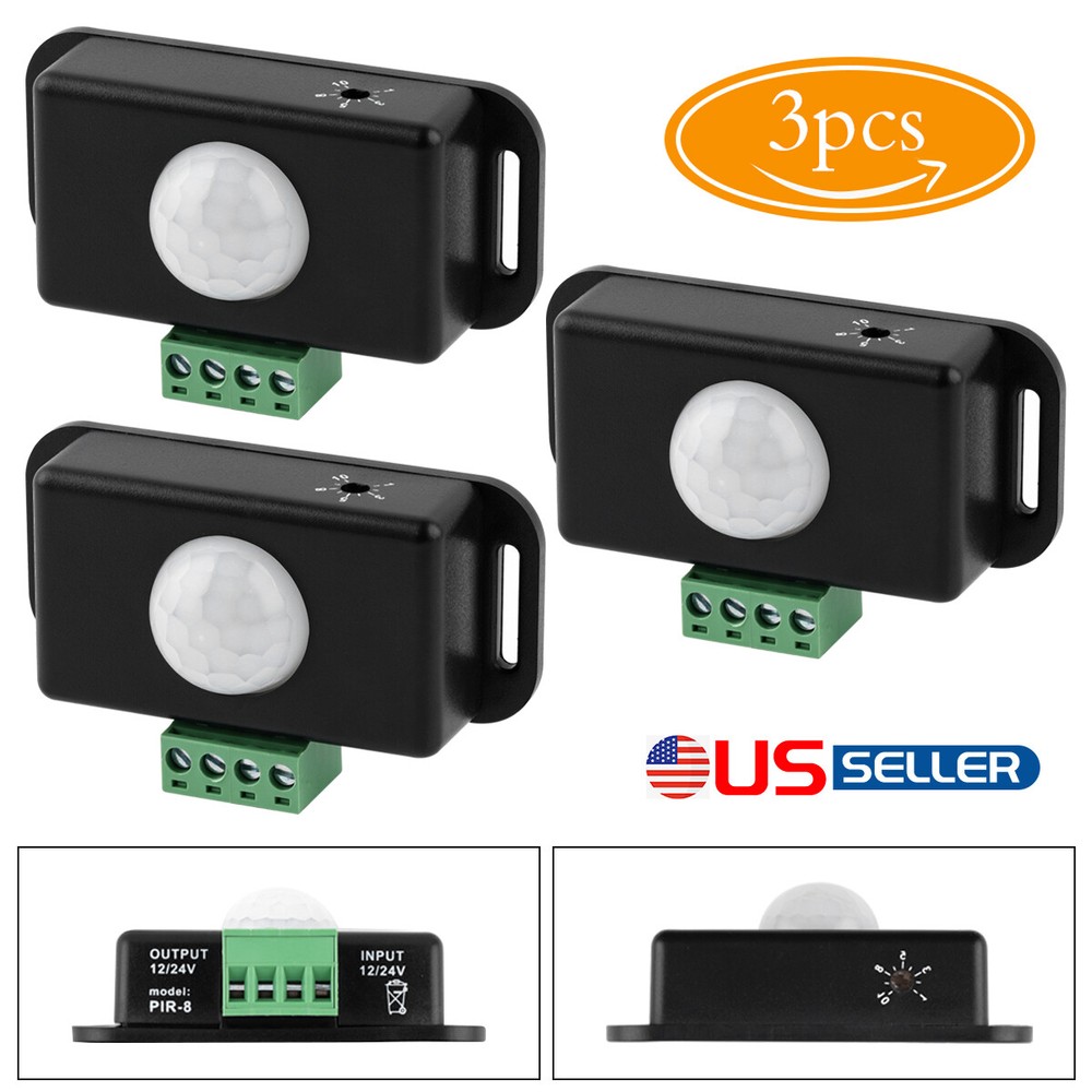DC 12V-24V 8M Automatic Infrared PIR Motion Sensor Detector Switch For LED Light