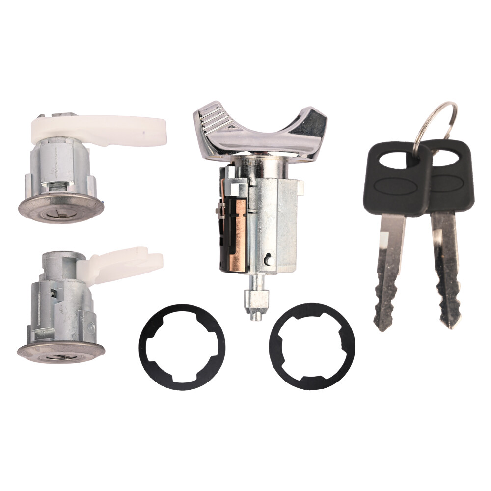 For Ford Ignition Switch & Pair Door Lock Cylinder With 2 Keys (Keyed Alike)