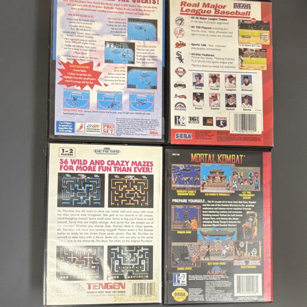 Sega Genesis Game Cases (Assorted)