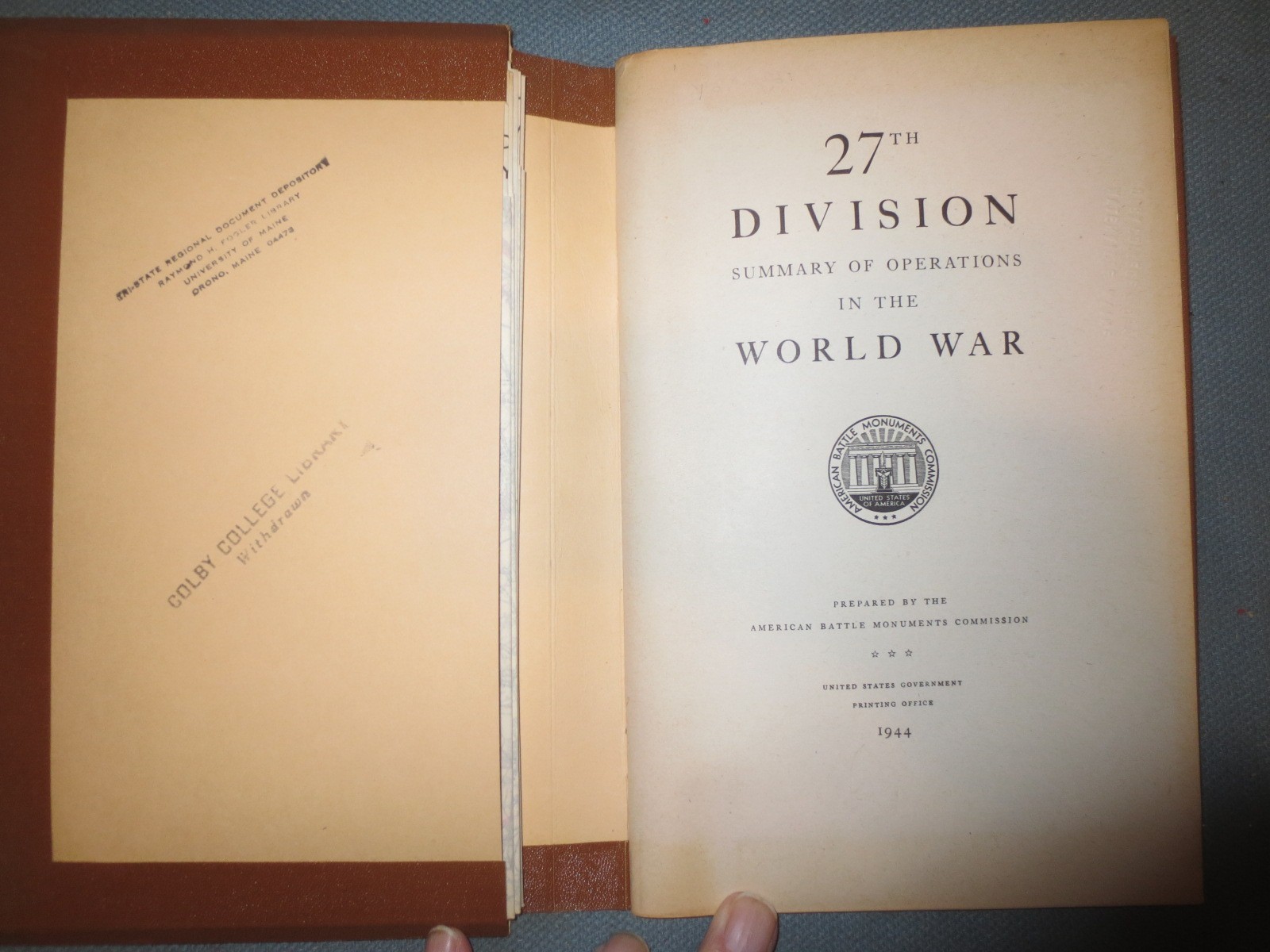 27th Division Summary Of Operations World War Maps & Summary WWI complete RARE
