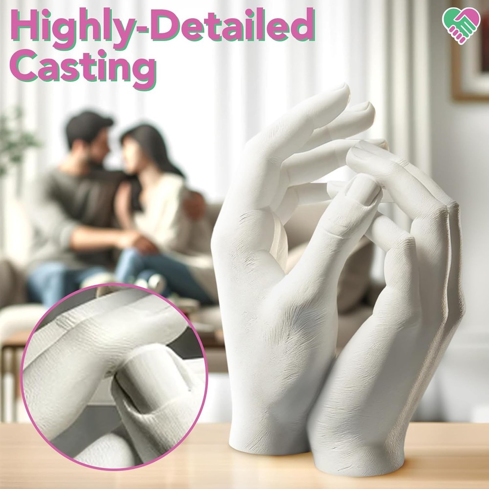 Luna Bean Hand Casting set for Couples – Original Mold, Wedding & Anniversary