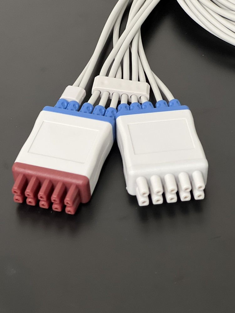 GE MAC 1200ST EKG/ECG Bundle - Trunk Cable & ECG Leads - Same Day Shipping
