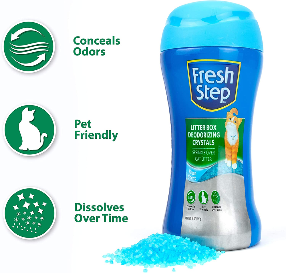 Cat Litter Box Deodorizing Crystals Litter Box Odor Eliminator 15 Oz