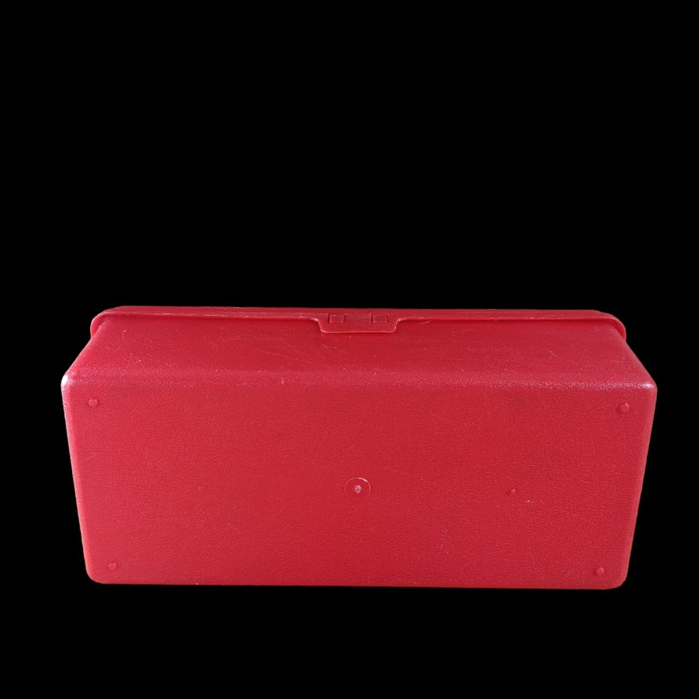 Vintage Oxwall Tool Company Red Tool Box W/ Ruler