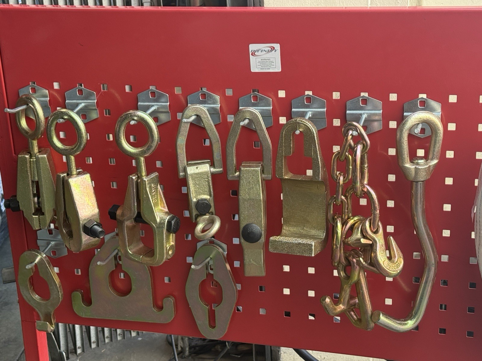 12pcs Auto Body Frame Machine Dent Repair Clamp Chain Puller Hook Set 5Ton Clamp