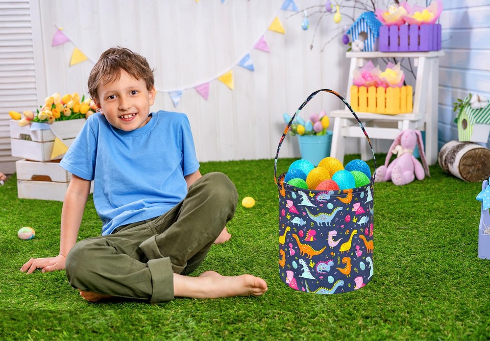 DUYIY Easter Basket,Easter Bunny Basket,Easter Eggs Gift Basket, Storage Bask...