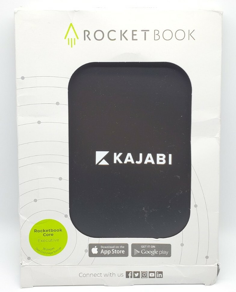 Rocketbook Core Executive 36 Page Dot Grid Smart Notebook/Pen/Microfiber Cloth