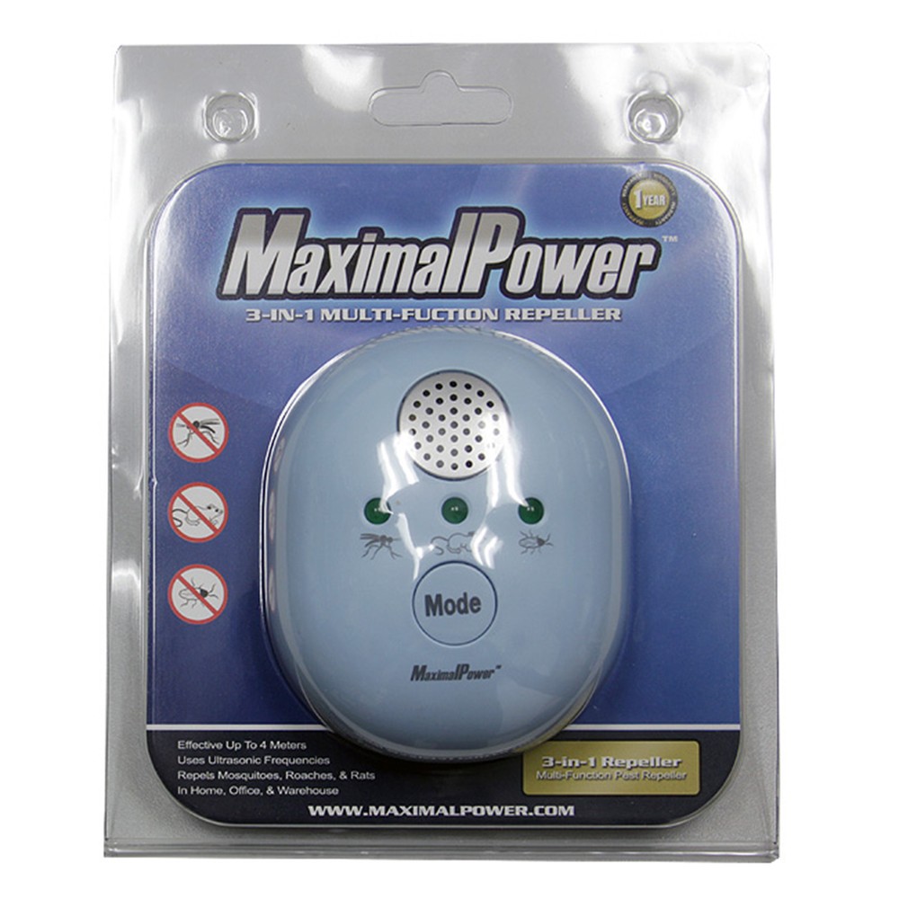 MaximalPower Multi Function Ultrasonic Repeller for Mosquitoes, Cockroach, Rats
