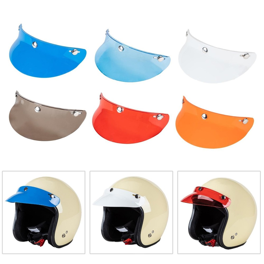 Vintage Universal 3-Snap Motorcycle Helmet Visor