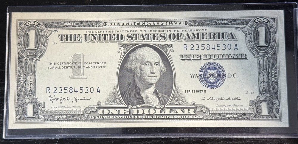 1957B $1 Silver Certificate Uncirculated in pristine condition