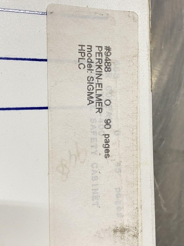 Perkin Elmer PE Sigma HPLC - Users Guide / Instructions Manual