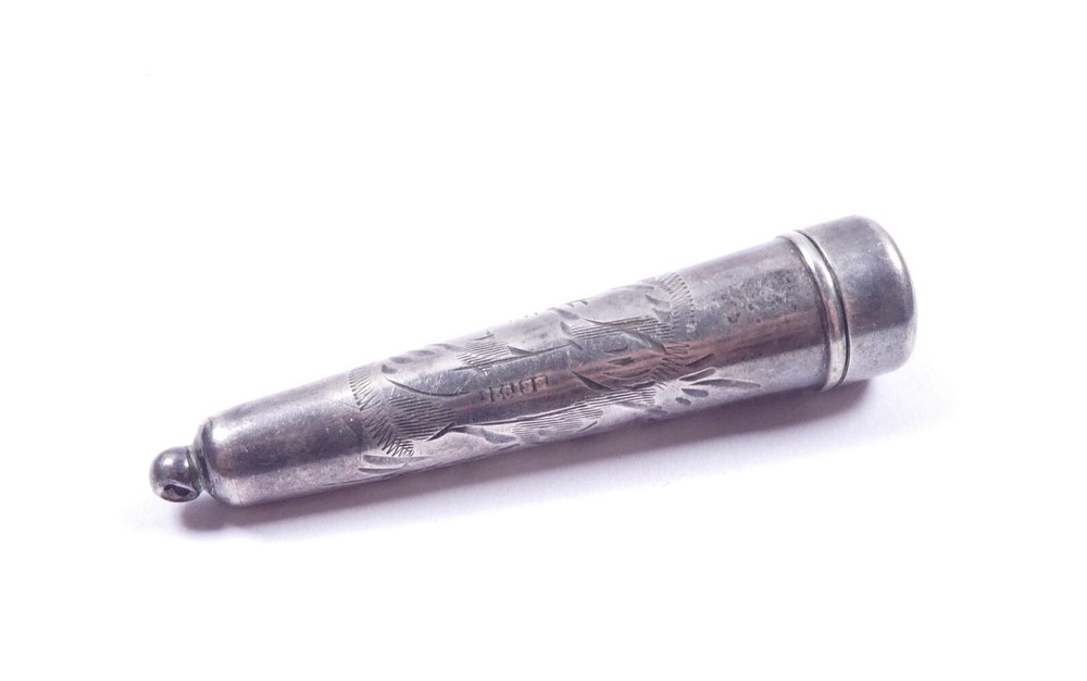 Antique Cheroot / Cigarette Case Sterling Silver Victorian Samuel Smith
