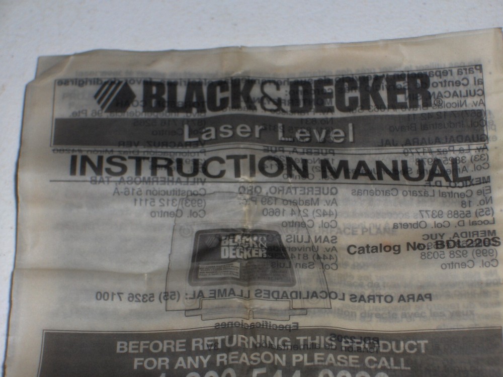 Black & Decker BDL220S Laser Level Wall-Mounting Accessories
