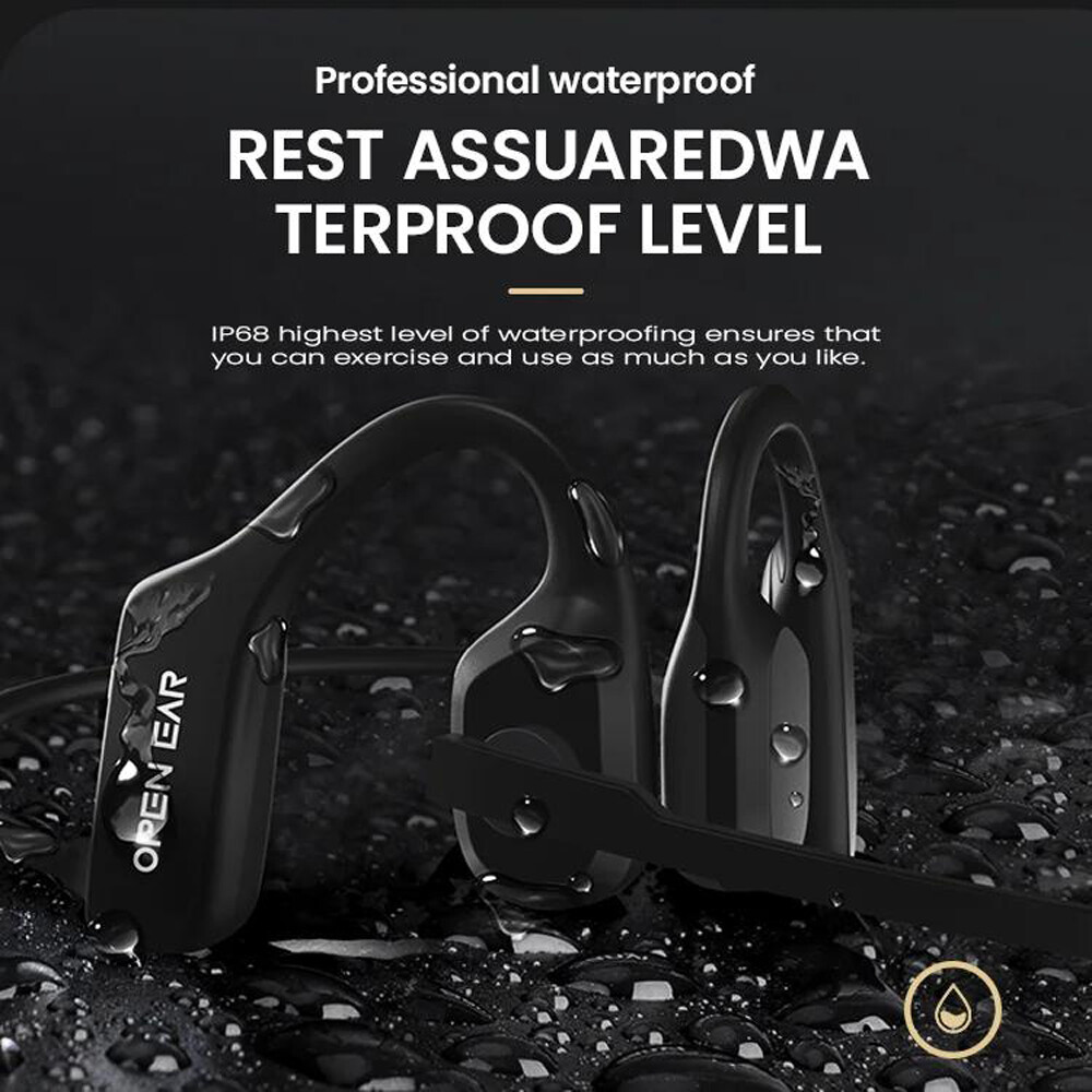 Trucker Bluetooth 5.3 Open Ear Wireless Headset With Dual Noise Cancelling Mic