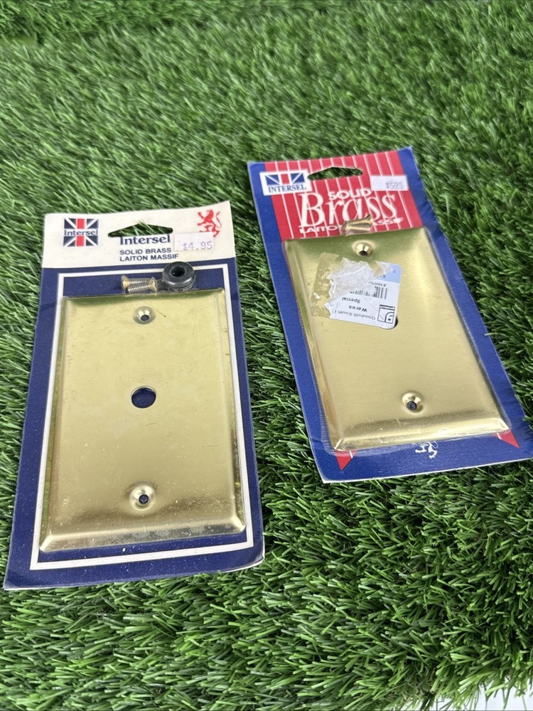 Intersel solid brass Cable Cover ( Lot of 2 ) Both Solid Brass With Screws