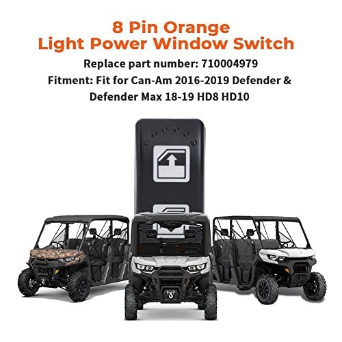 Left Hand Driver Power Window Switch for Can-Am Defender & Defender Max 2 Pack