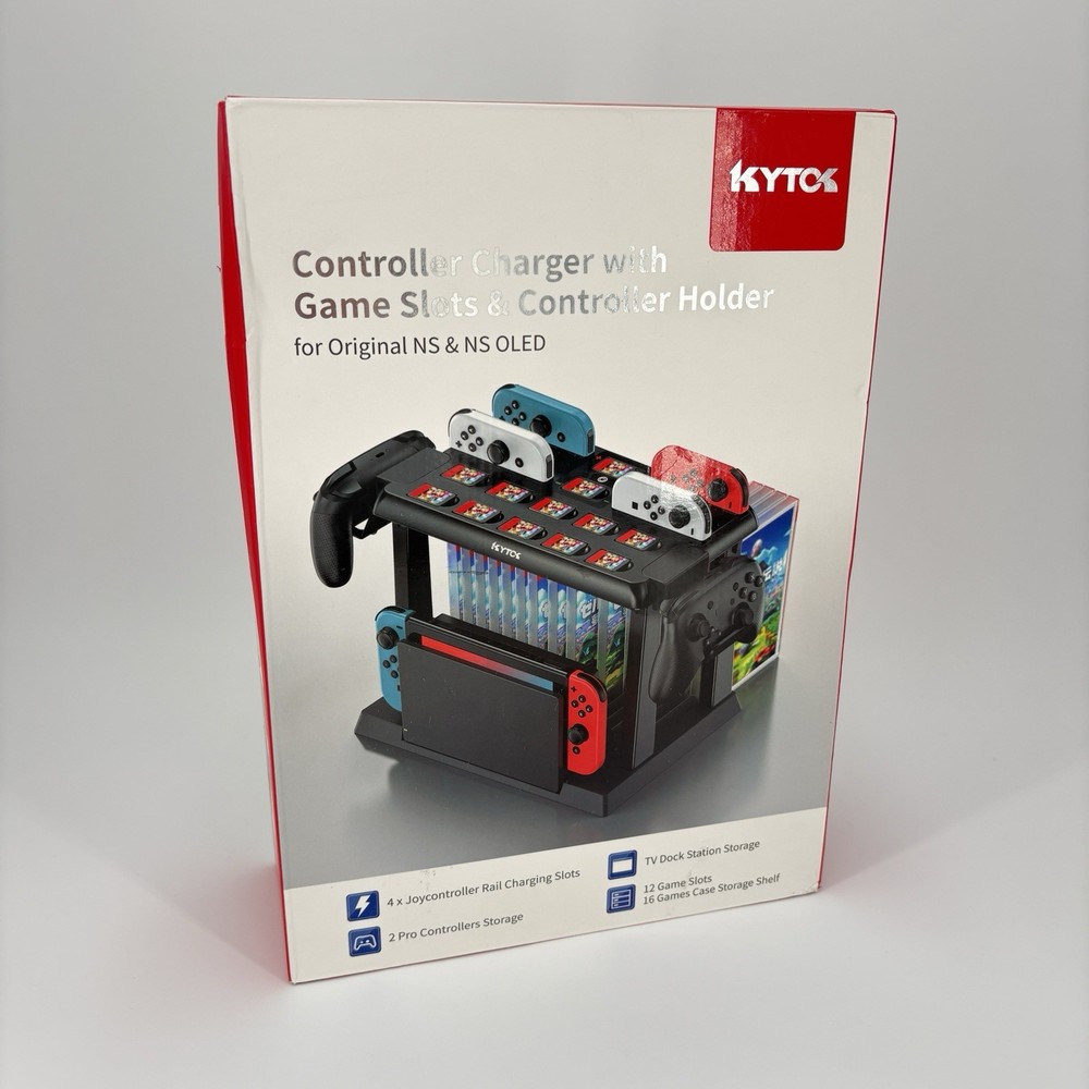 Switch Games Organizer Station With Controller Charger Dock For Nintendo Switch