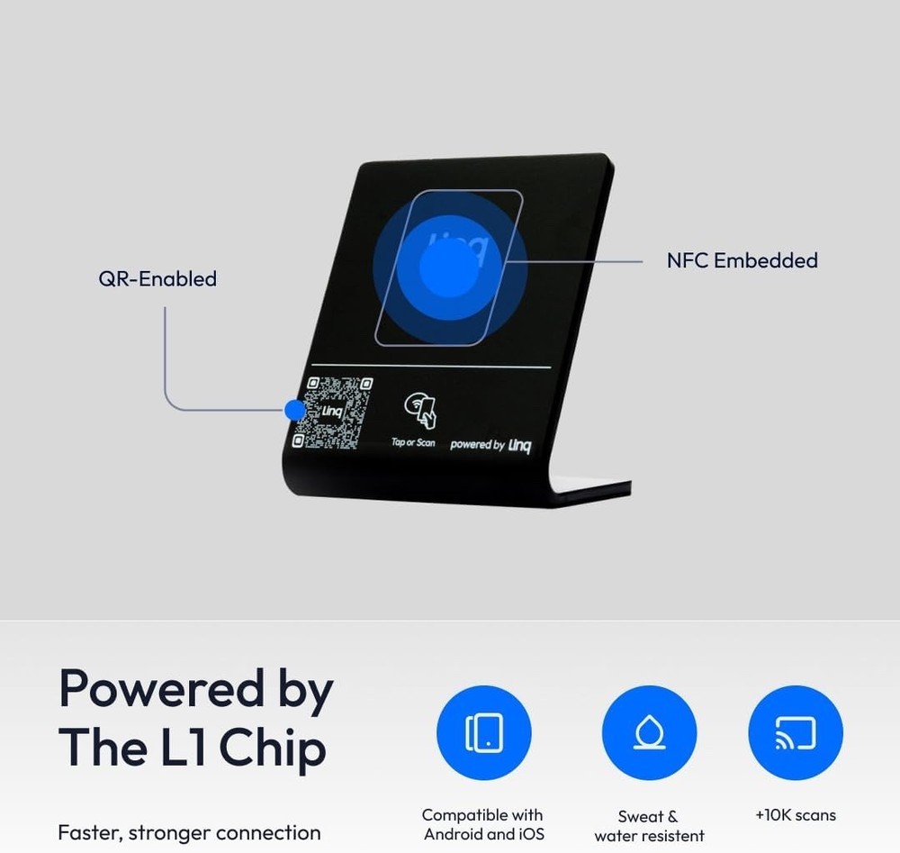 Linq Hub V2 - Smart QR and NFC Contact Point - Mini White